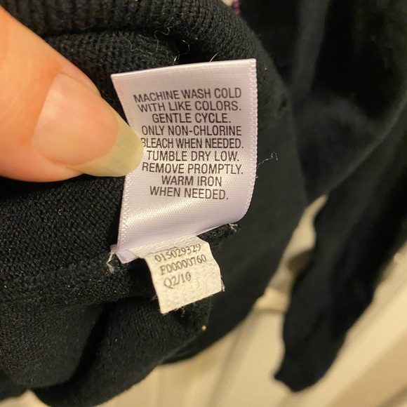 Merona XL Cardigan Sweater X Large Lightweight Button Front Black Gray Ladies - Picture 4 of 5